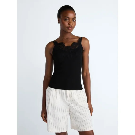 Scoop Women’s Sweater Lace Cami, Sizes XS-XXL | Walmart (US)