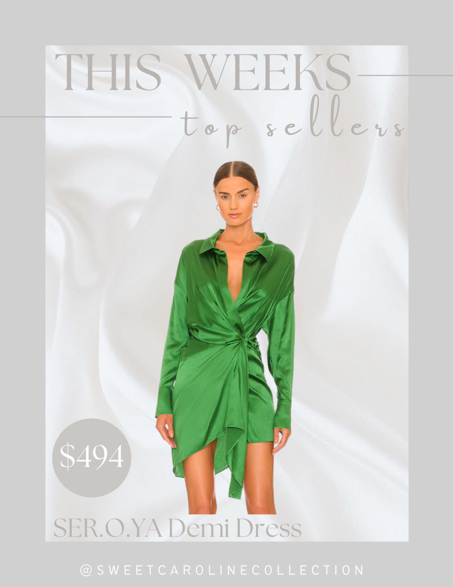 This weeks top sellers!

3. SER.O.YA Demi Dress

Revolve, green dress, Christmas dress, holiday style, holiday outfit, fashion, style, mini dress, cocktail dress, party dress, holiday dress, trending, best seller, top seller, must have, under 500, designer, luxe, sweet Caroline collection 

#LTKHoliday #LTKwedding #LTKSeasonal