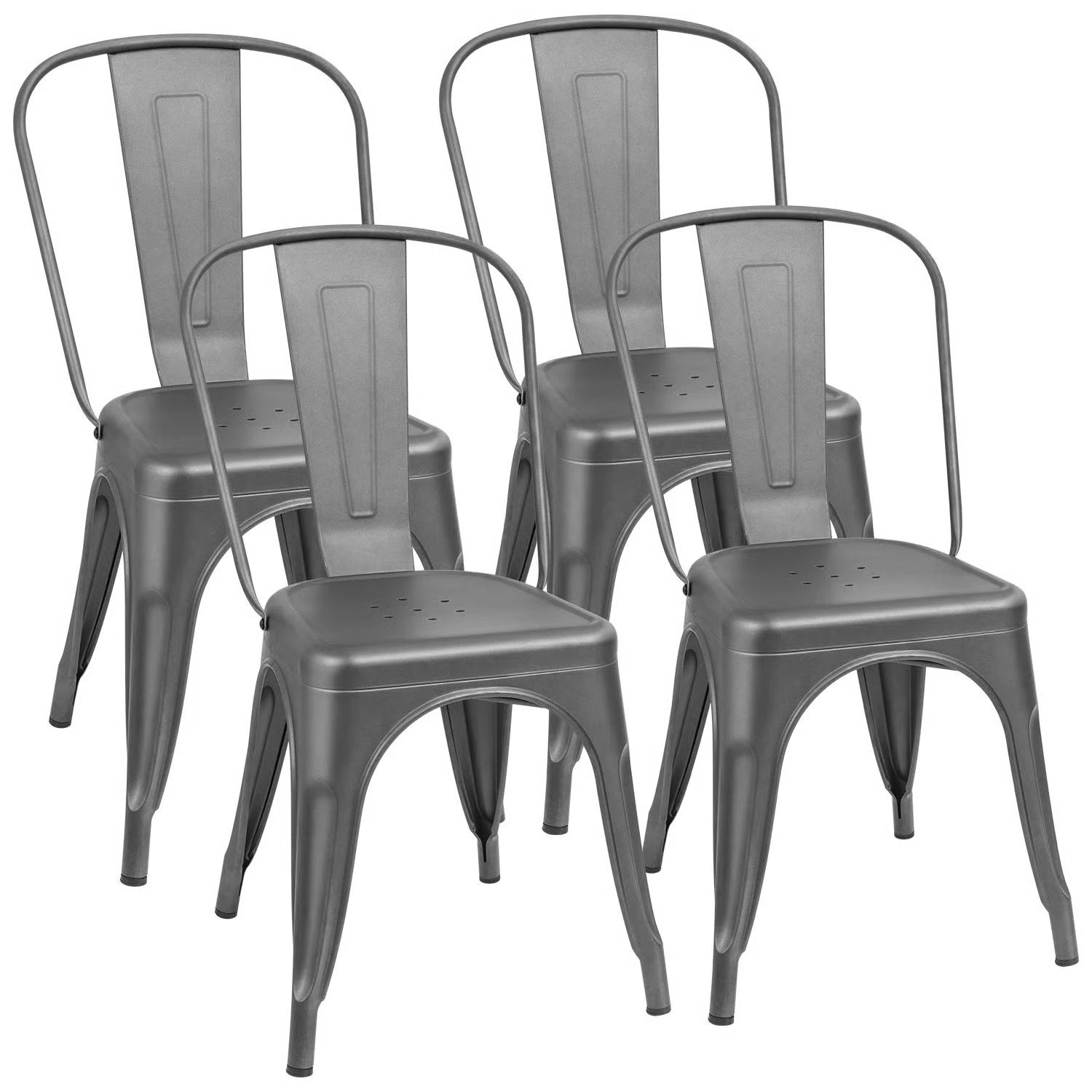 17 Stories Lilian Steel Slat Back Stacking Side Chair & Reviews | Wayfair | Wayfair North America