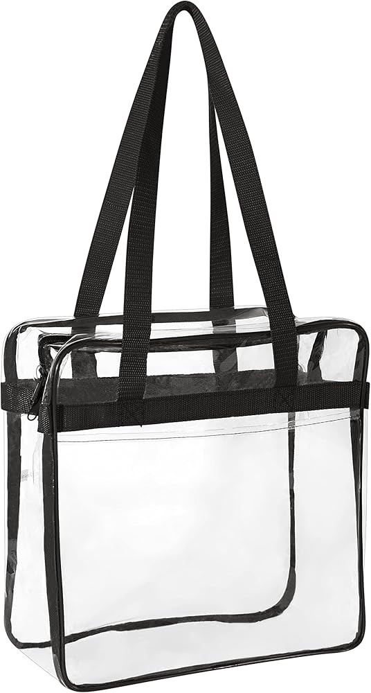 Clear Tote Stadium Approved with Handles And Zipper - 12 inch x 12 inch x 6 inch | Amazon (US)