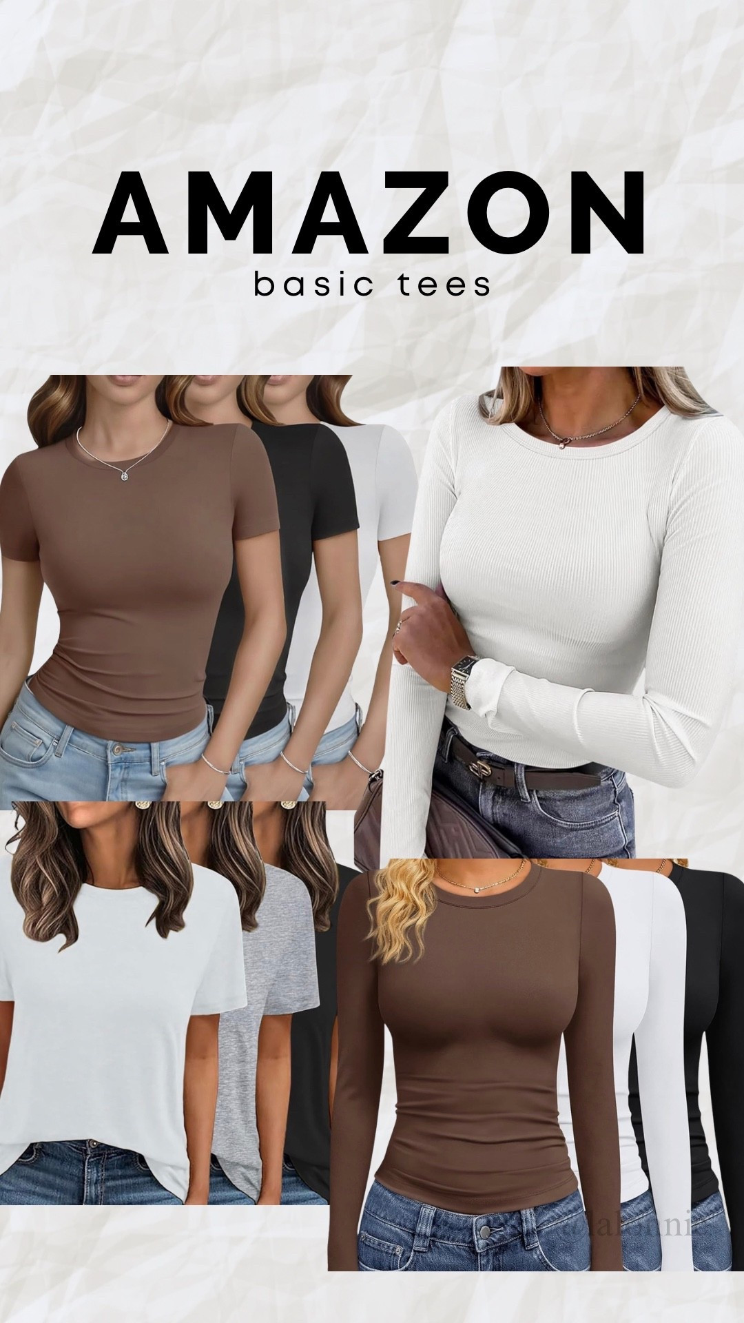 The perfect everyday basic tees 🤍 Soft, flattering, and easy to style year-round.
#basictees #wardrobebasics #ltkfinds

#LTKgrwm