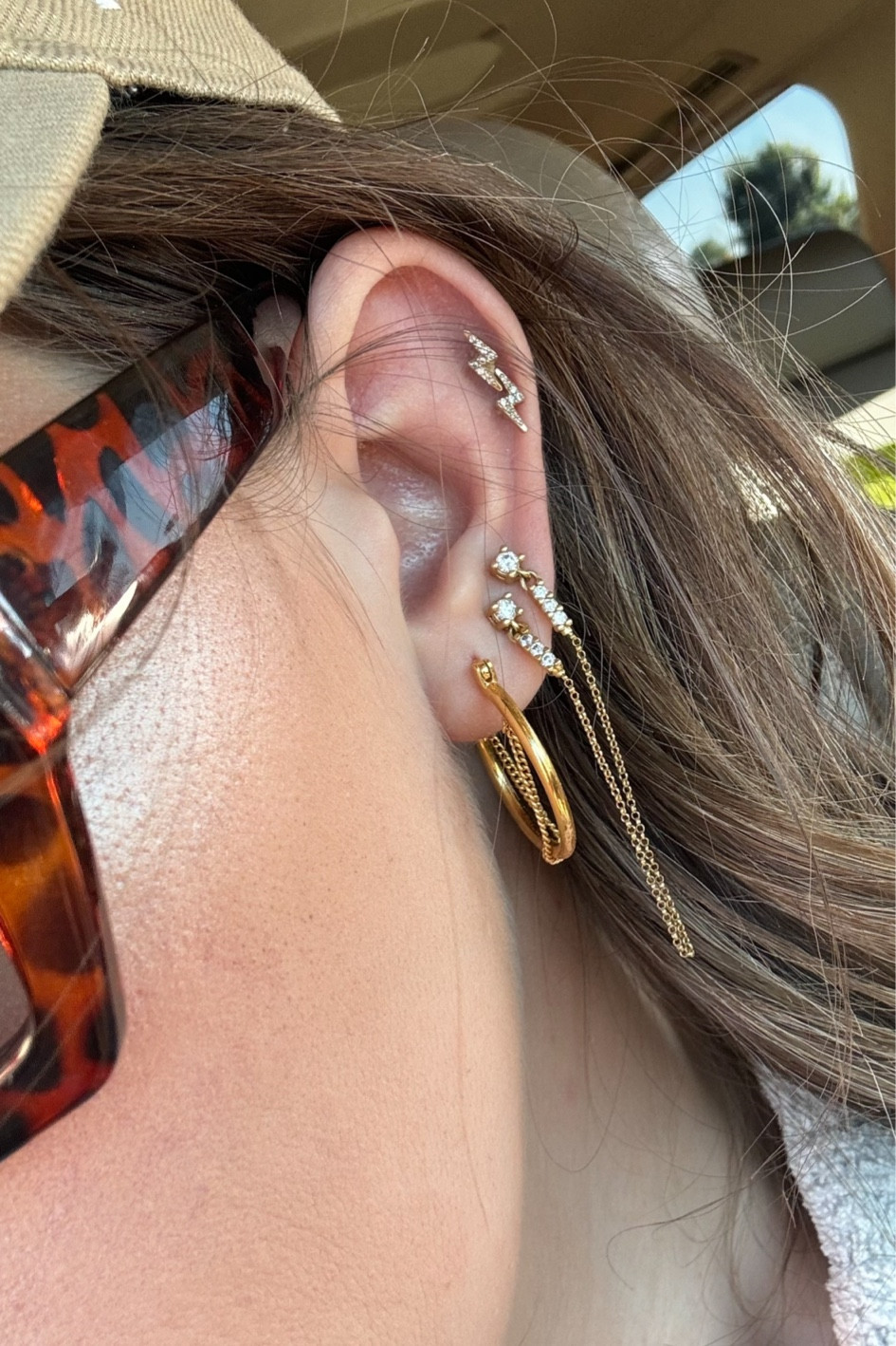 Chain Earrings are from Ettika
Circle Earrings from Malibu Sundays (couldn’t link exact so i linked similar, DM me for exact link for this one) 
Lightening Bolt Earrings Unccomon James 

#LTKActive #LTKSaleAlert #LTKSeasonal
