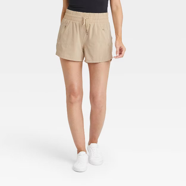 Women's Stretch Woven Mid-Rise Shorts 4" - All in Motion™ | Target