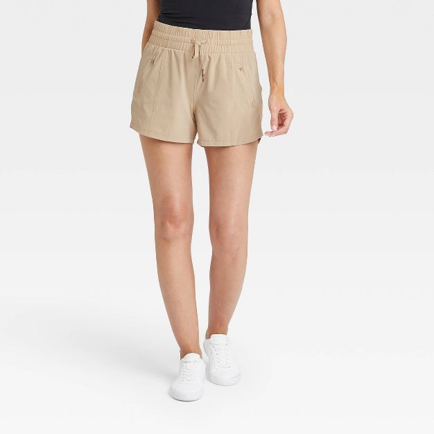 Women's Stretch Woven Mid-Rise Shorts 4" - All in Motion™ | Target