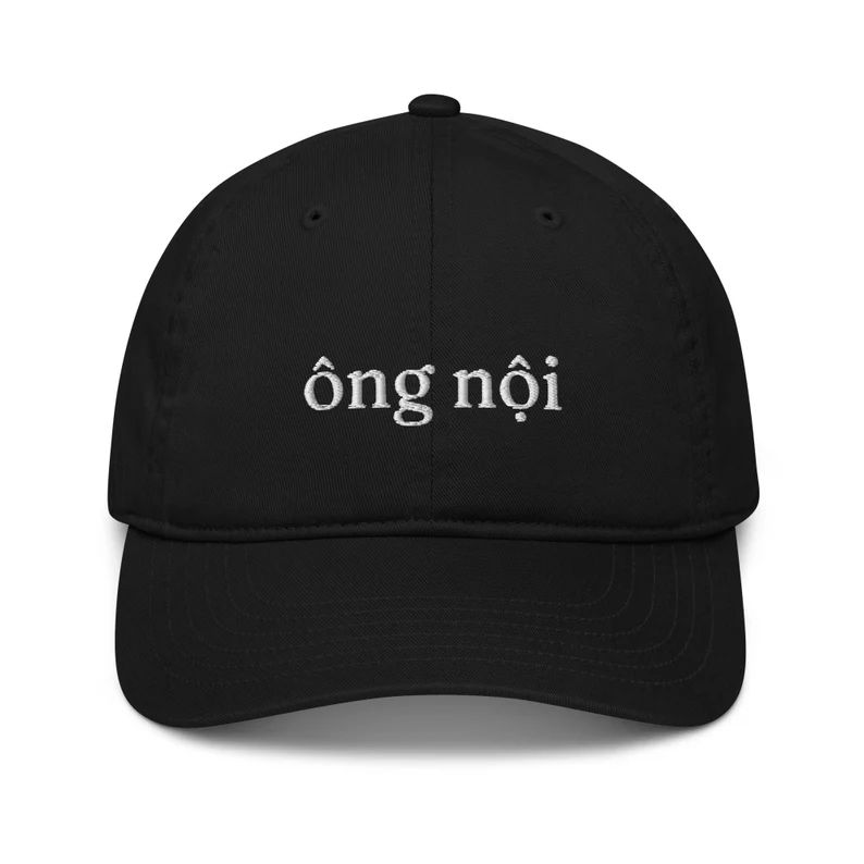 Vietnamese ông nội grandpa hat, Embroidered organic dad cap, Vietnamese Gift, Baby Announcemen... | Etsy (US)