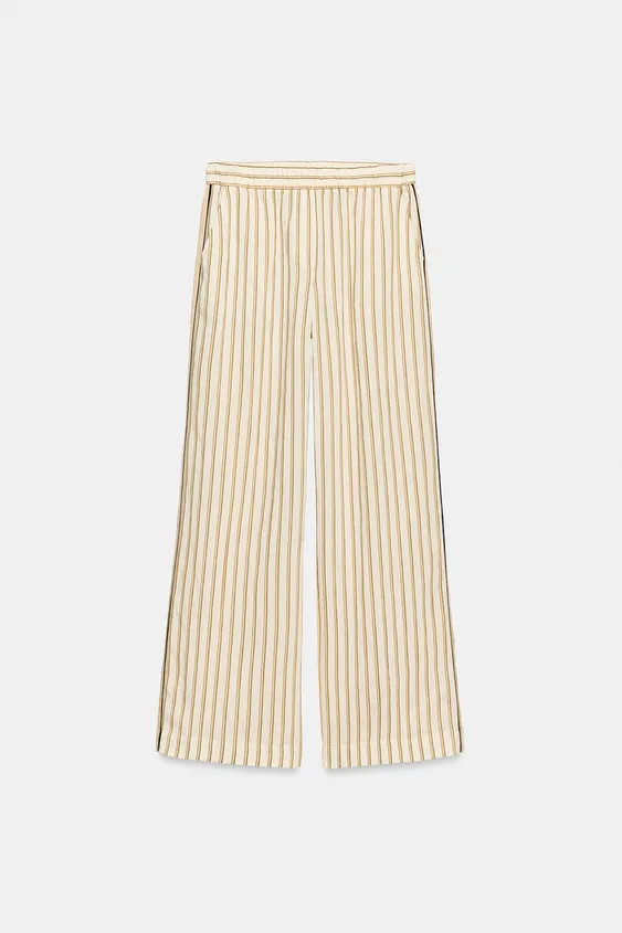 ZW COLLECTION CONTRAST STRIPE TROUSERS | Zara US