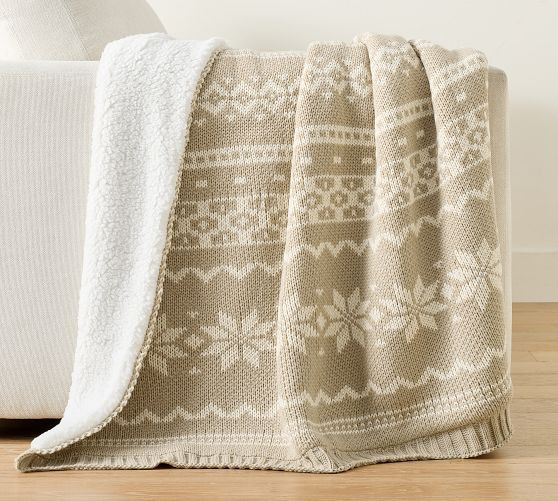 Snowflake Fair Isle Throw | Pottery Barn (US)