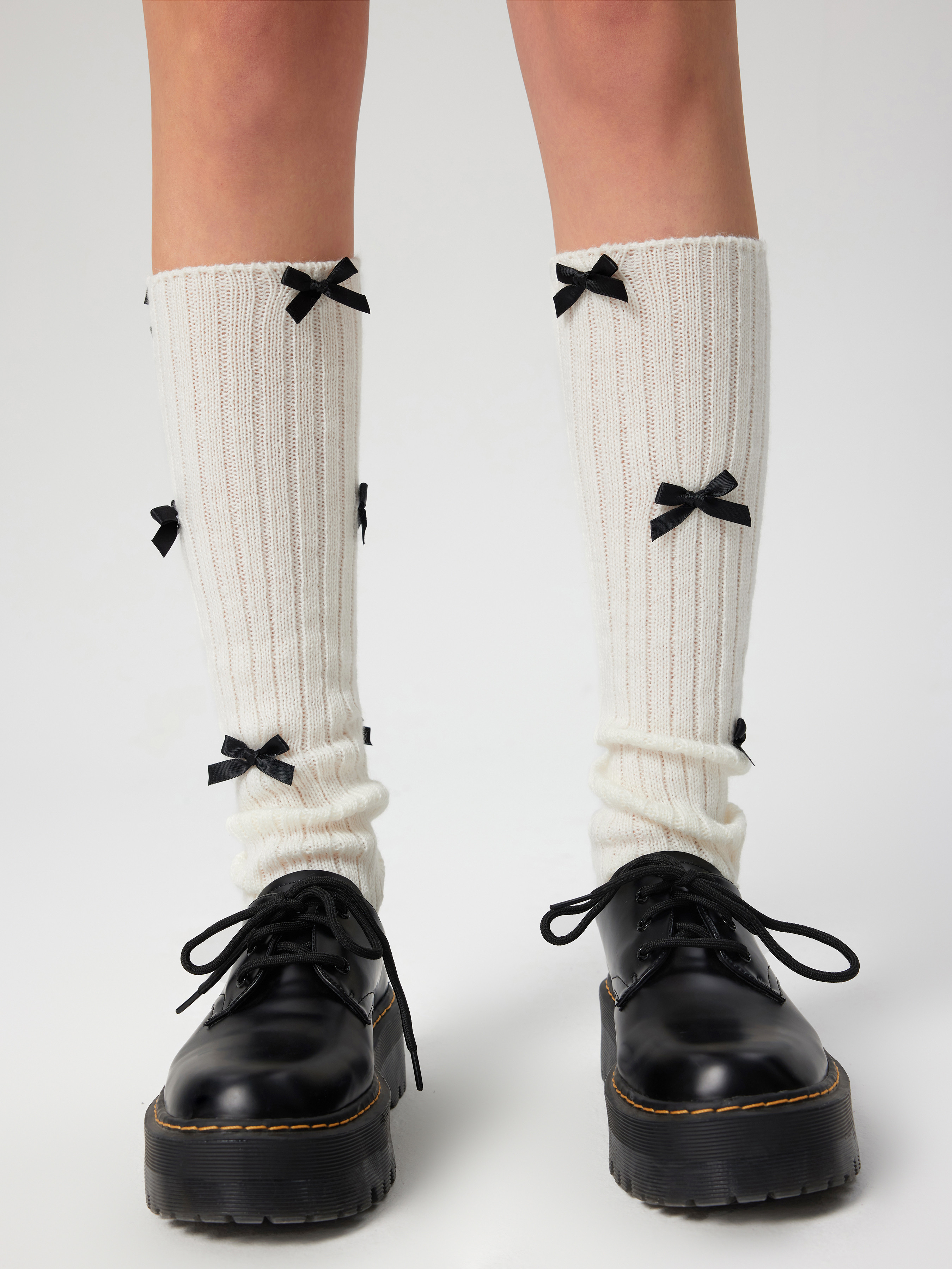 Acrylic Fiber Bowknot Leg Warmers | Cider