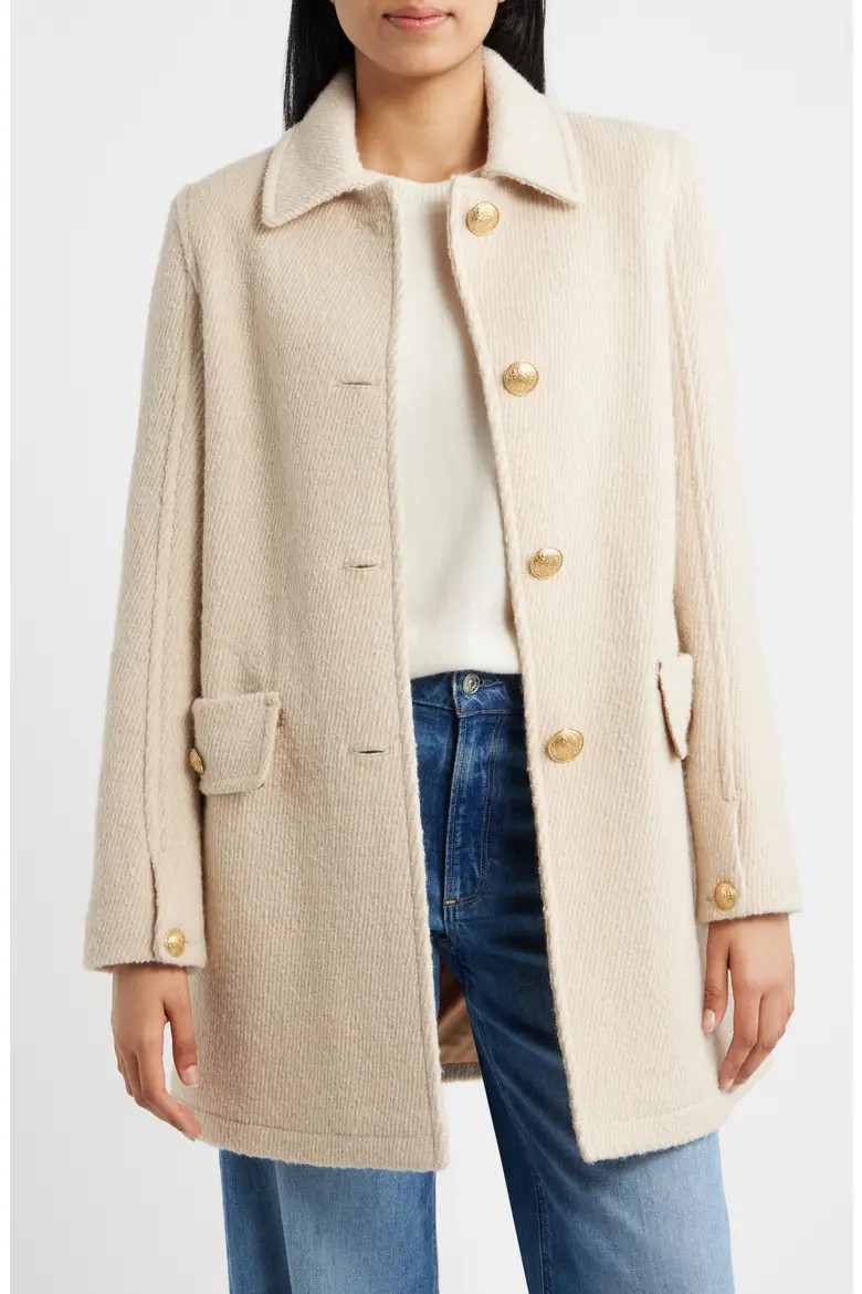 Crested Button Coat (Women) | Nordstrom | Nordstrom