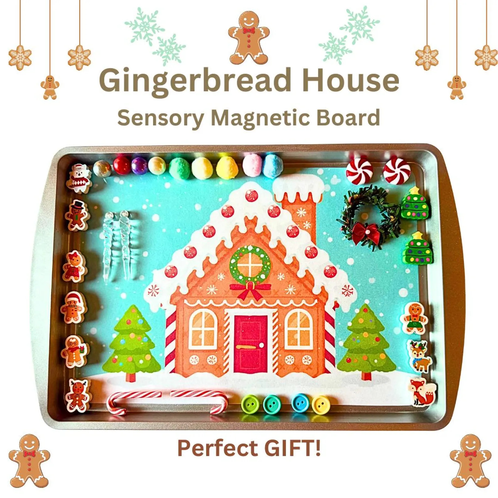 Magnetic Gingerbread House Sensory Kit | Etsy (US)