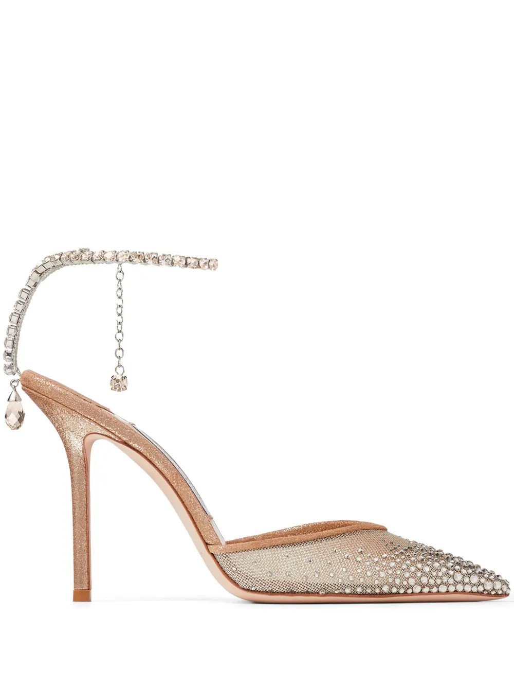 Saeda 100mm crystal-embellished pumps | Farfetch Global
