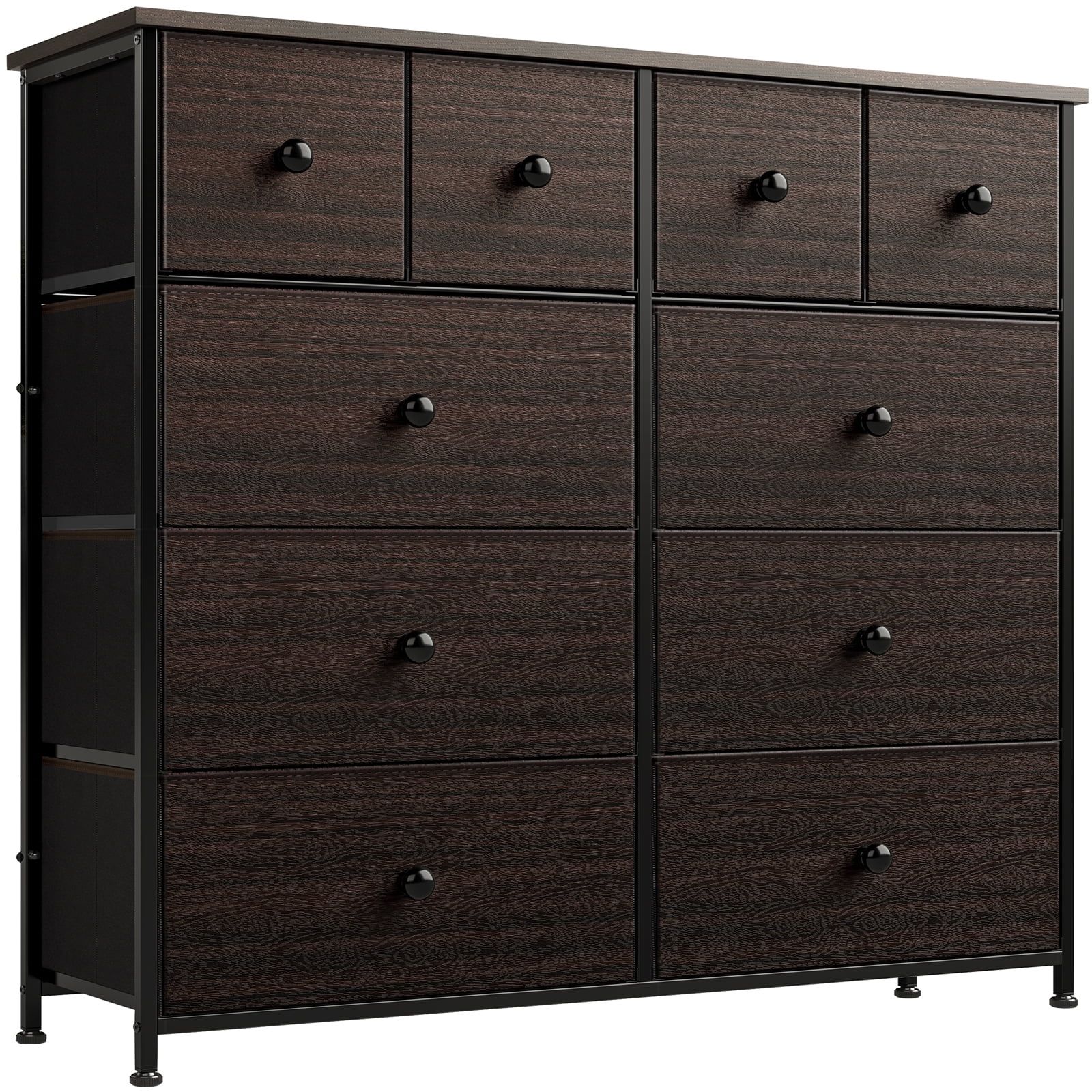 REAHOME Dressers for Bedroom with 10 Drawer Fabric Chest of Drawers Storage Drawer Unit Tower Lux... | Walmart (US)