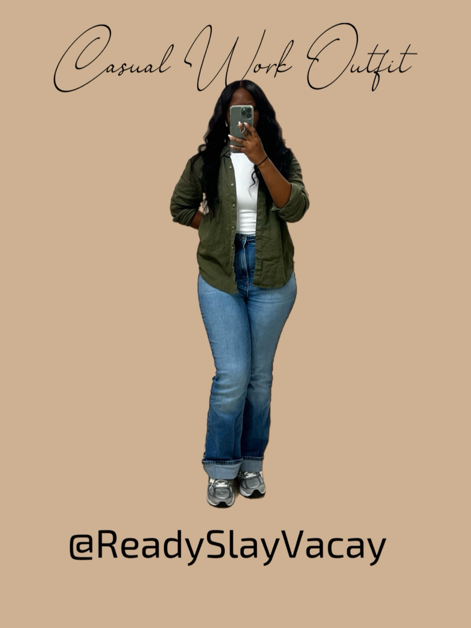 Casual OOTD
White tank top: Size M
Green Button Up: Size XS
Blue Jeans: Size 6
Grey / Silver Sneakers: Size 6

Top // spandex // linen // denim // Target // express // old navy // new balances // country concert outfit // travel outfit

#LTKsalealert #LTKworkwear #LTKfindsunder50