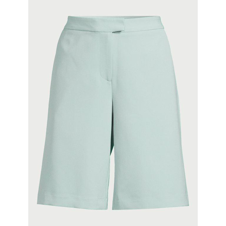 Scoop Women's Straight Leg Tailored Bermuda Shorts, Sizes 0-18 | Walmart (US)