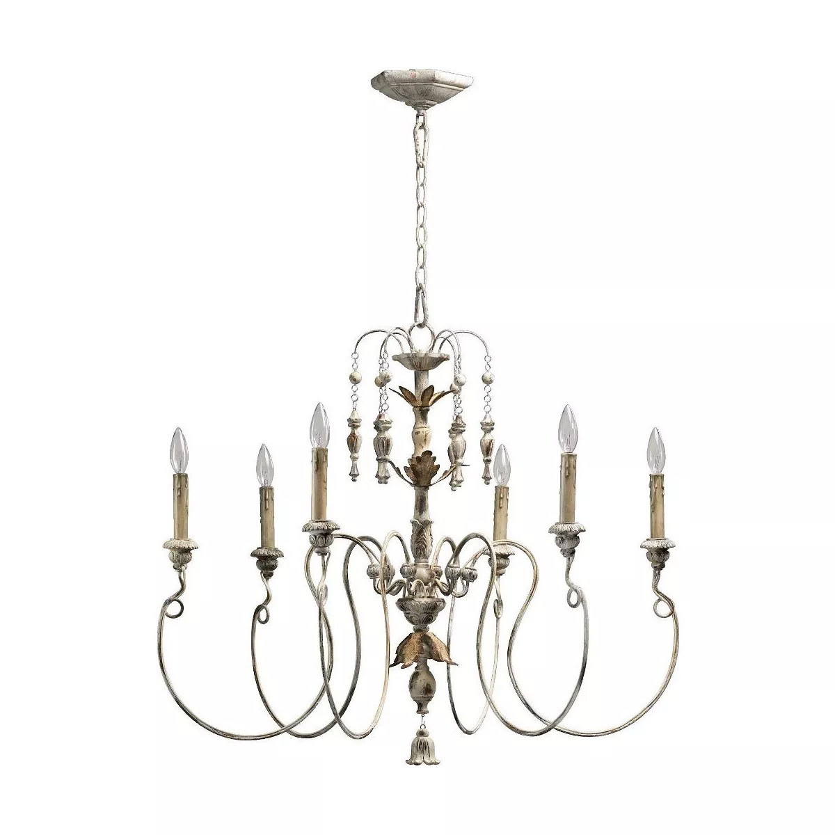 Quorum Lighting Salento 6-Light Chandelier, Pewter, 32 Width, 28 Height | Target