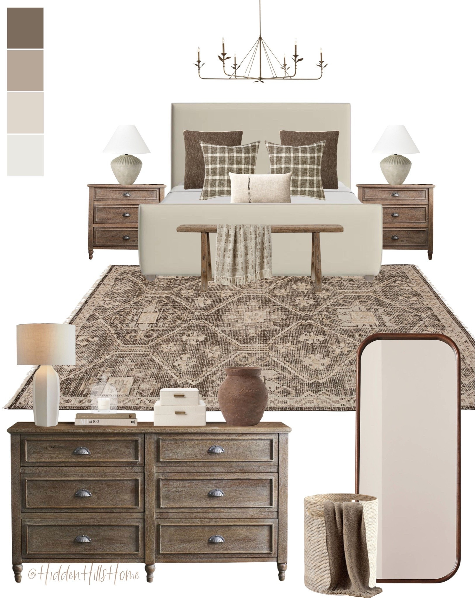 Master bedroom decor mood board, bedroom design ideas, bedroom inspiration, cozy bedroom, modern vintage inspired bedroom #bed

#LTKHome #LTKSaleAlert #LTKSeasonal