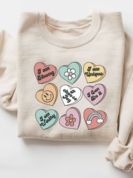 Words of affirmation sweatshirt with different color options! 💗 

#LTKunder50 #LTKstyletip #LTKSeasonal