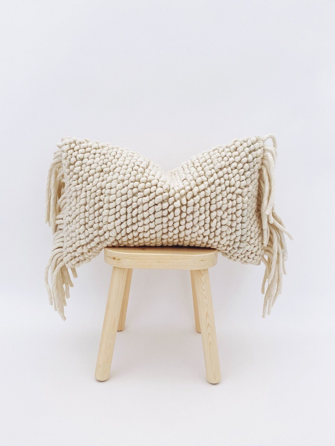 The MILA 12 x 20" Lumbar Wool Pillow Cover | Etsy (US)