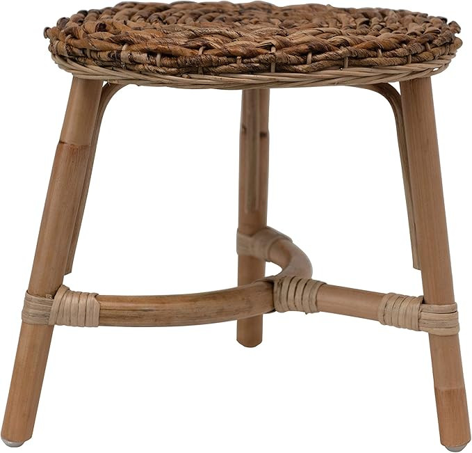 Amazon.com: Bloomingville Wood Rattan Legs Stool, Nature : Home & Kitchen | Amazon (US)