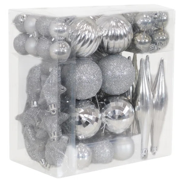 59 Piece Deck the Halls Assorted Solid Ball Ornament Set | Wayfair North America