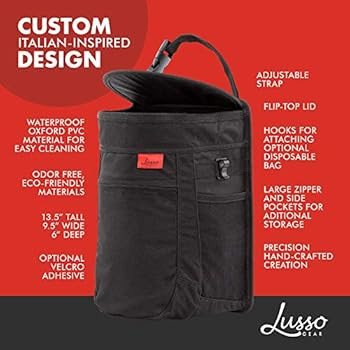 Lusso Gear Spill-Proof Car Trash Can - 2.5 Gallon Hanging Garbage Bin, Odor Blocking Technology, ... | Amazon (US)
