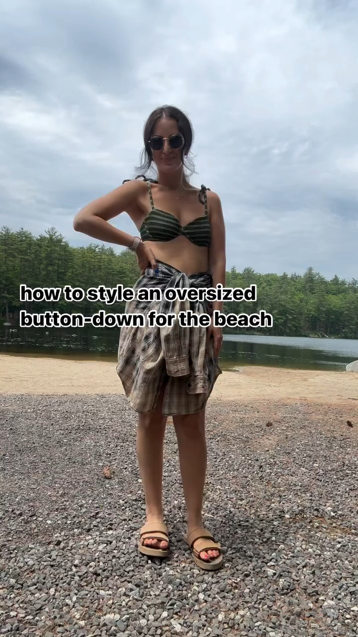 i started wearing my fave button down as a coverup last summer during one of our camping trips + it quickly became my go-to!! this is my fave way to wear it when i wanted to get some sun but don’t want to fully be bare in my 👙suit -mamas, i know you get it 😉

SAVE this reel so you can try it out + SHARE this with a friend 🫶🏼🫶🏼

#styletip #stylehacks #momstyle #momstyleblogger #momootd #summerstyle