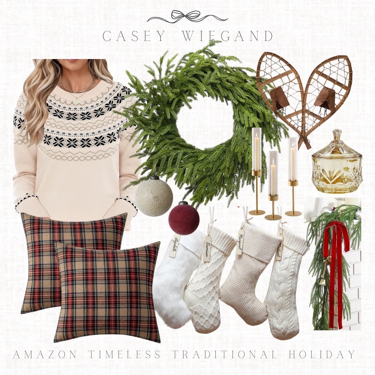 Classic holiday charm that never goes out of style! Timeless Amazon finds to give your home that traditional, cozy holiday feel. #LTKHoliday #AmazonHome #HolidayDecor