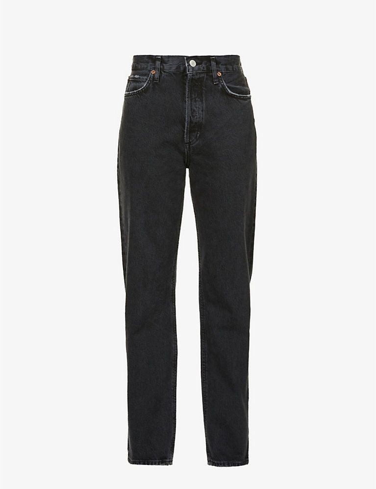 90s Pinch Waist straight-leg high-rise organic-cotton denim jeans | Selfridges