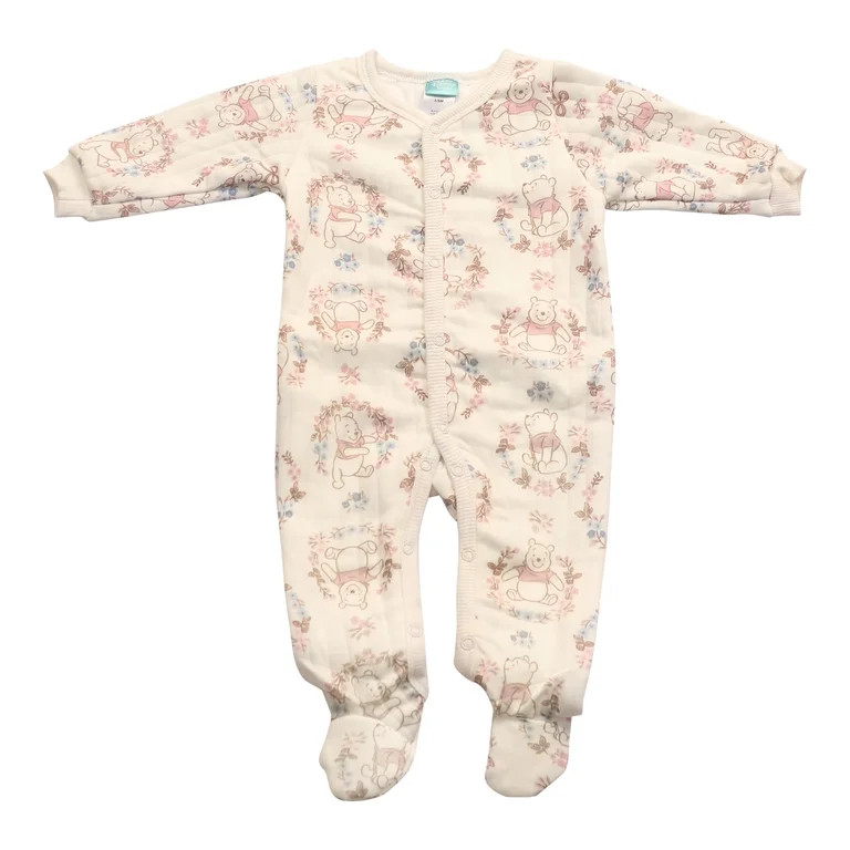 Disney Clothes Baby Girls Quilted Footie Coveralls Winnie the Pooh, Bambi and Marie Printed Onesi... | Walmart (US)