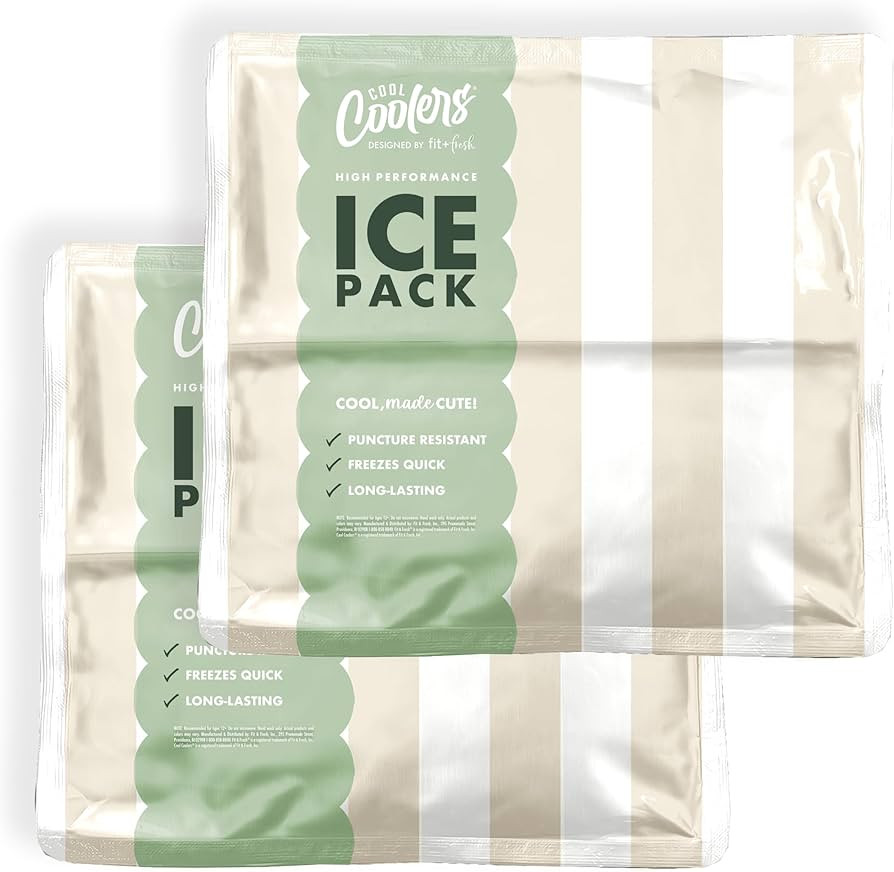 Cool Coolers by Fit & Fresh Reusable Ice Packs for Coolers \u2013 Large Long-Lasting Freezer Pack... | Amazon (US)