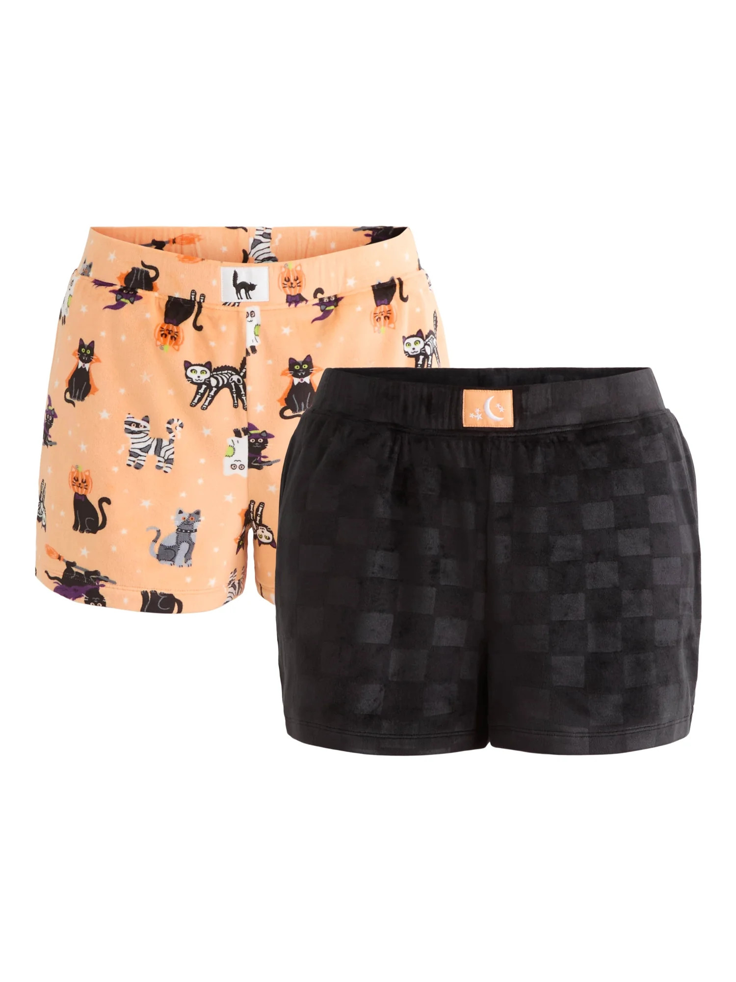 Halloween Women's Sleep Shorts from Way To Celebrate, 2-Pack, Sizes XS-3X | Walmart (US)