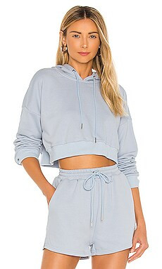superdown Malia Cropped Sweatshirt in Dusty Blue from Revolve.com | Revolve Clothing (Global)