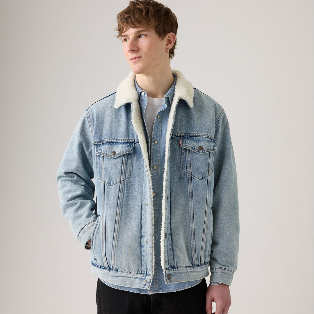 Levi's Relaxed Fit Sherpa Trucker Jacket - Men's S | Levi's US