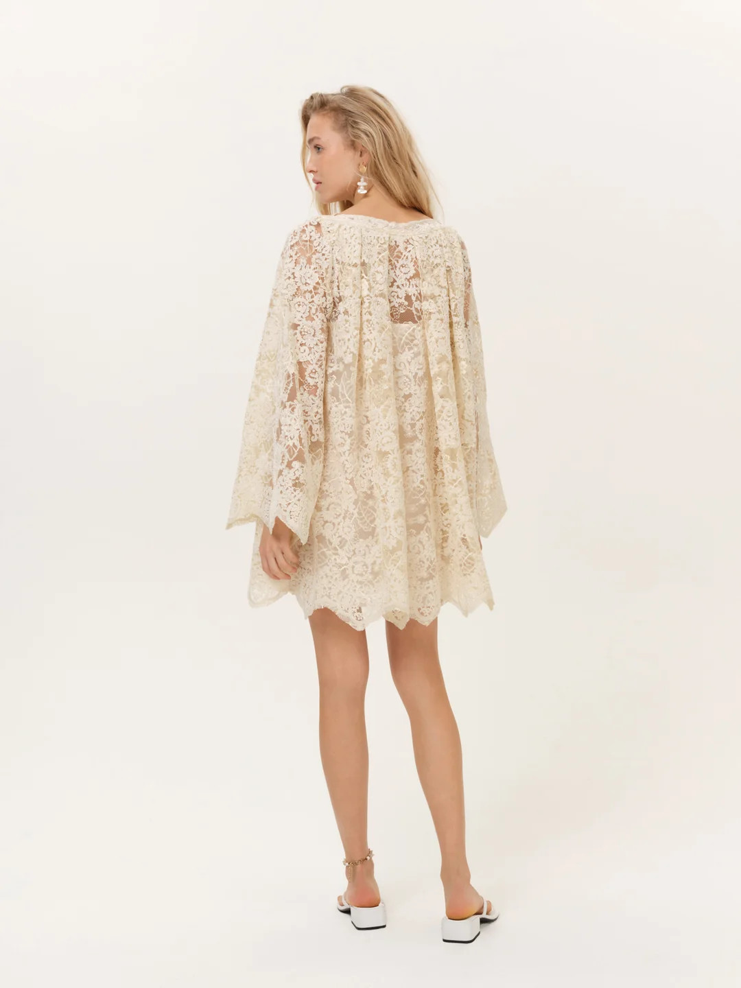 Kaia Corded Mini Dress \u2014 Cream | For Love & Lemons