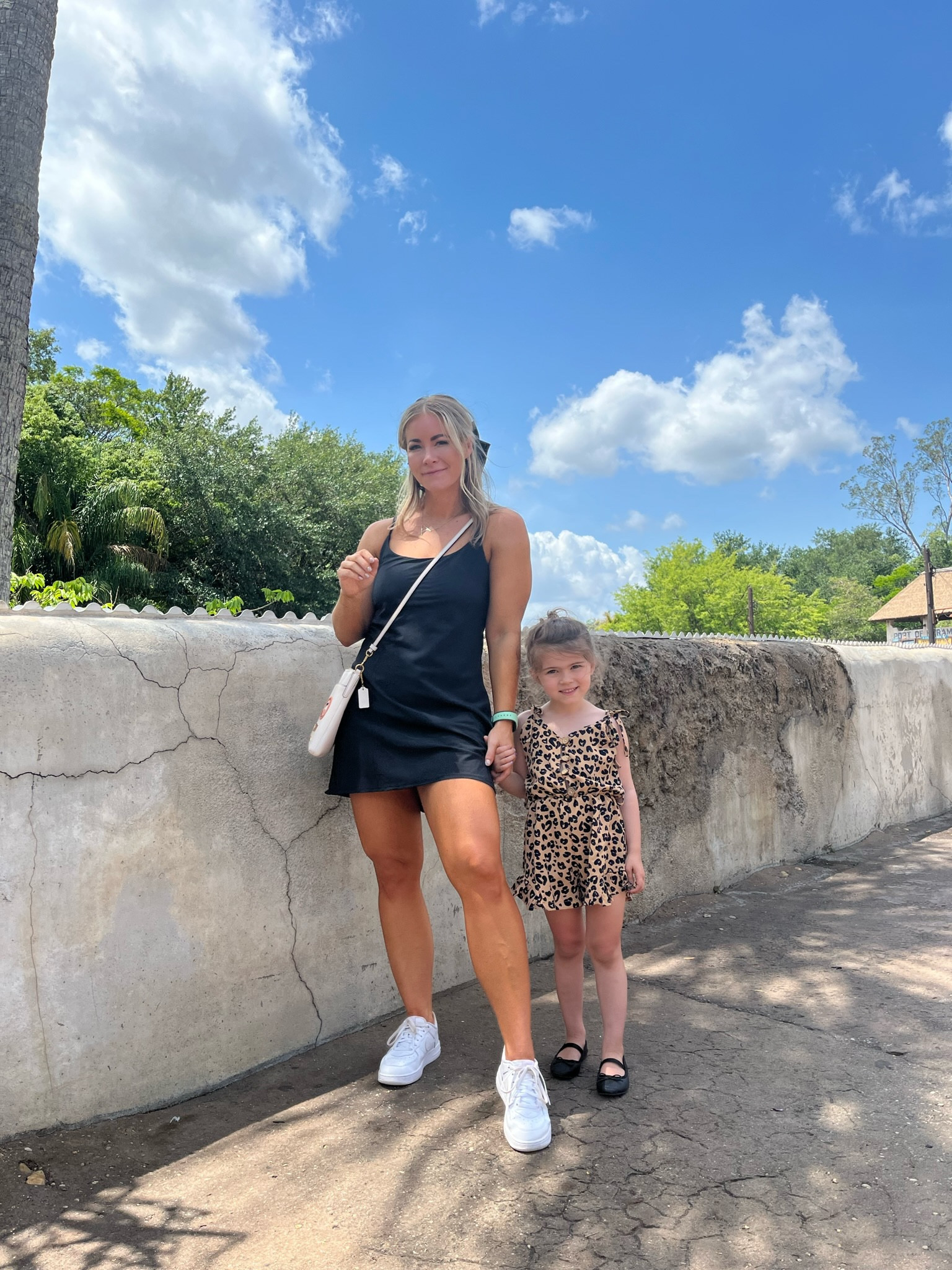 Black athletic dress, white air force ones, girl’s cheetah print romper, girl’s slip on black shoes, Mickey Mouse hair clips, Mommy & Me vacation looks, Disney World outfit inspiration

#LTKtravel #LTKfamily #LTKkids