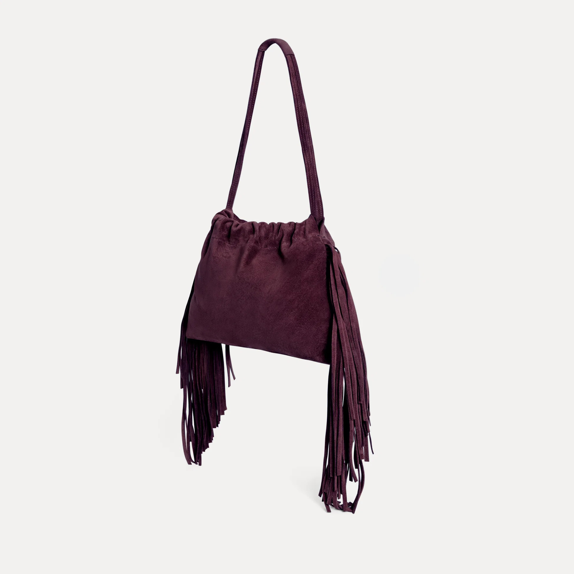 Diana Fringe Bag - Plum Italian Suede | Streets Ahead | Streets Ahead Inc