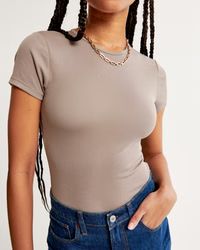 Sandwash Rib Tuckable Baby Tee | Abercrombie & Fitch (US)