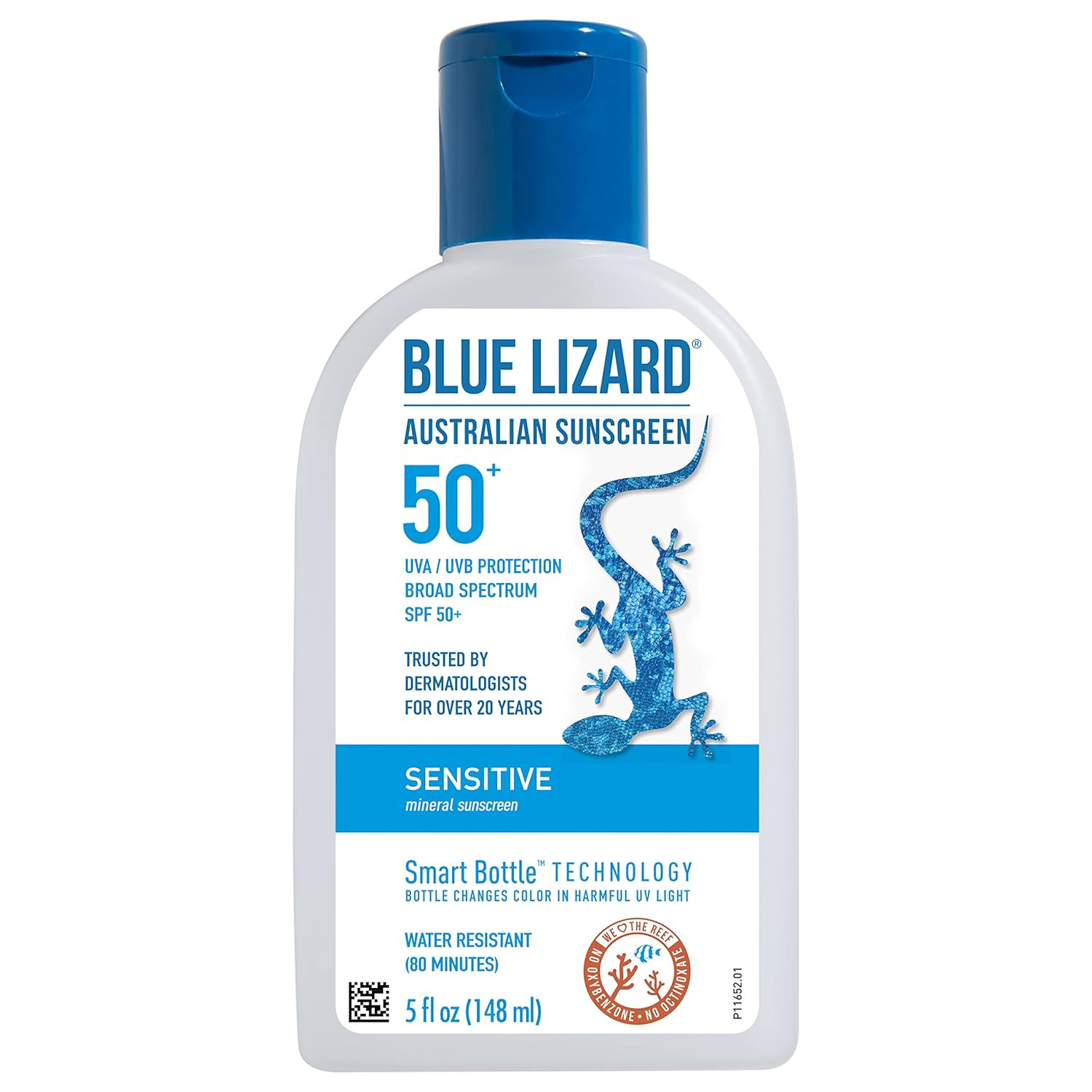 BLUE LIZARD Sensitive Mineral Sunscreen with Zinc Oxide, SPF 50+, Water Resistant, UVA/UVB Protec... | Amazon (US)