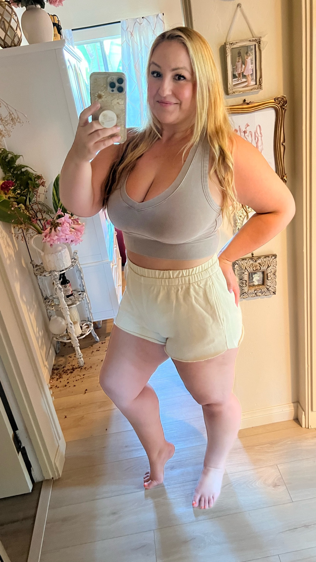 Newest loungewear and sports bra obsession. These are buttery soft and so comfortable and flattering! 
Size XL top and size L short 

#LTKActive #LTKStyleTip #LTKMidsize