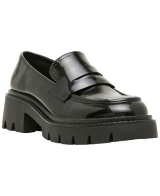 Madden Girl Women's Millie Lug-Sole Tailored Loafers - Black Box | Macy's