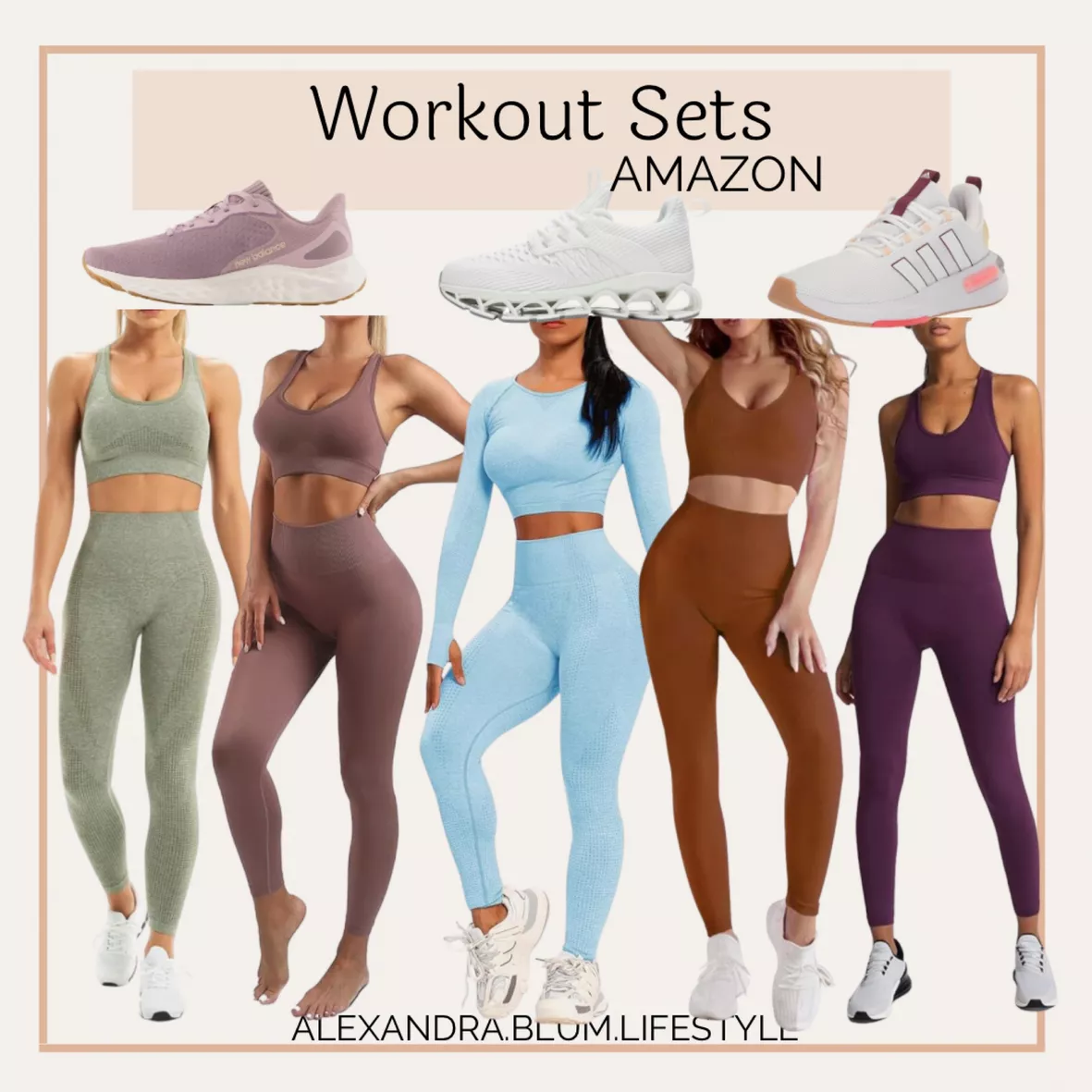 WodoWei Women 2 Piece Seamless Yoga Gym Activewear Set
