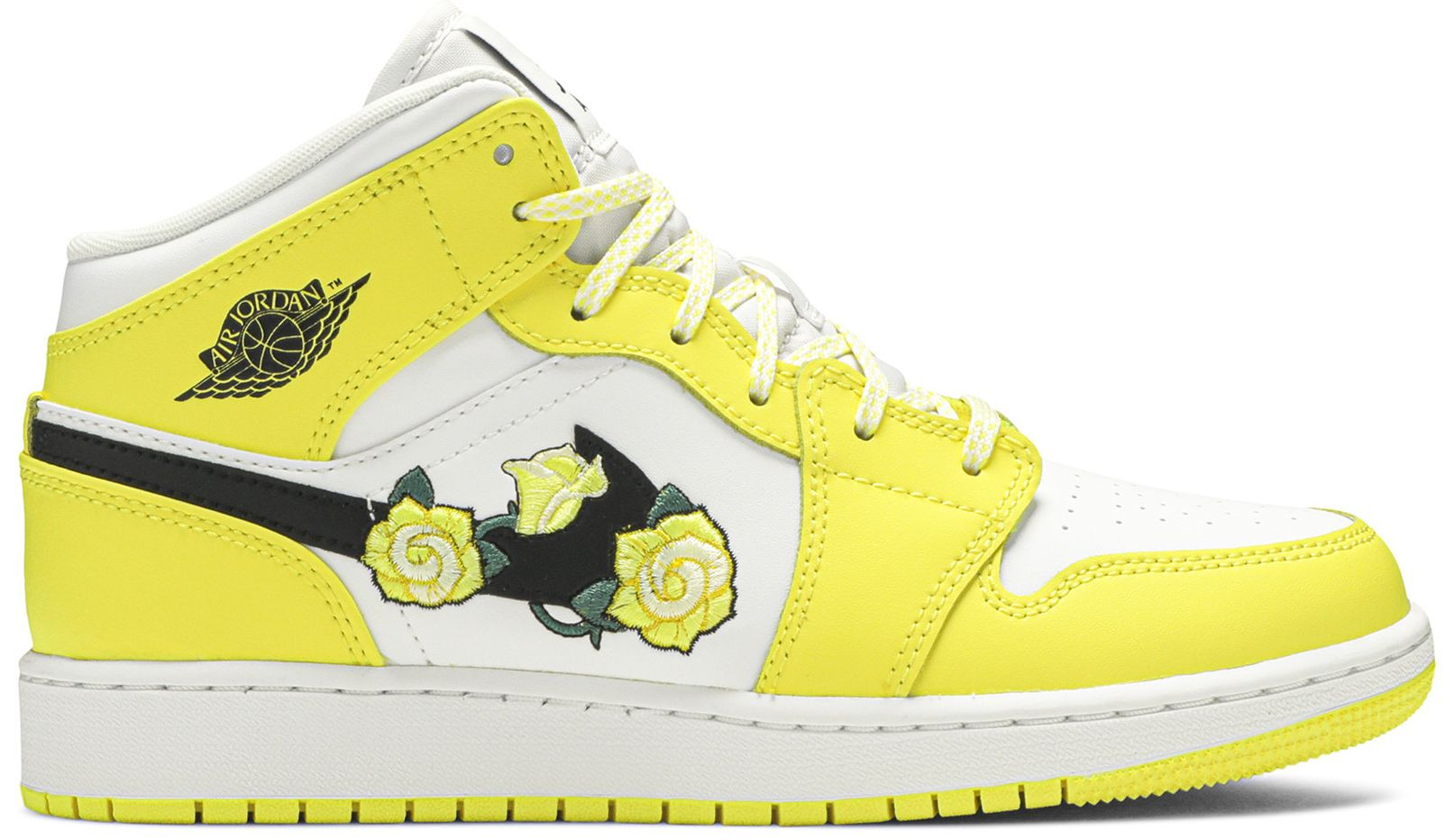 Buy Air Jordan 1 Mid SE GS 'Rose Patch - Dynamic Yellow' - av5174 700 | GOAT DE | GOAT