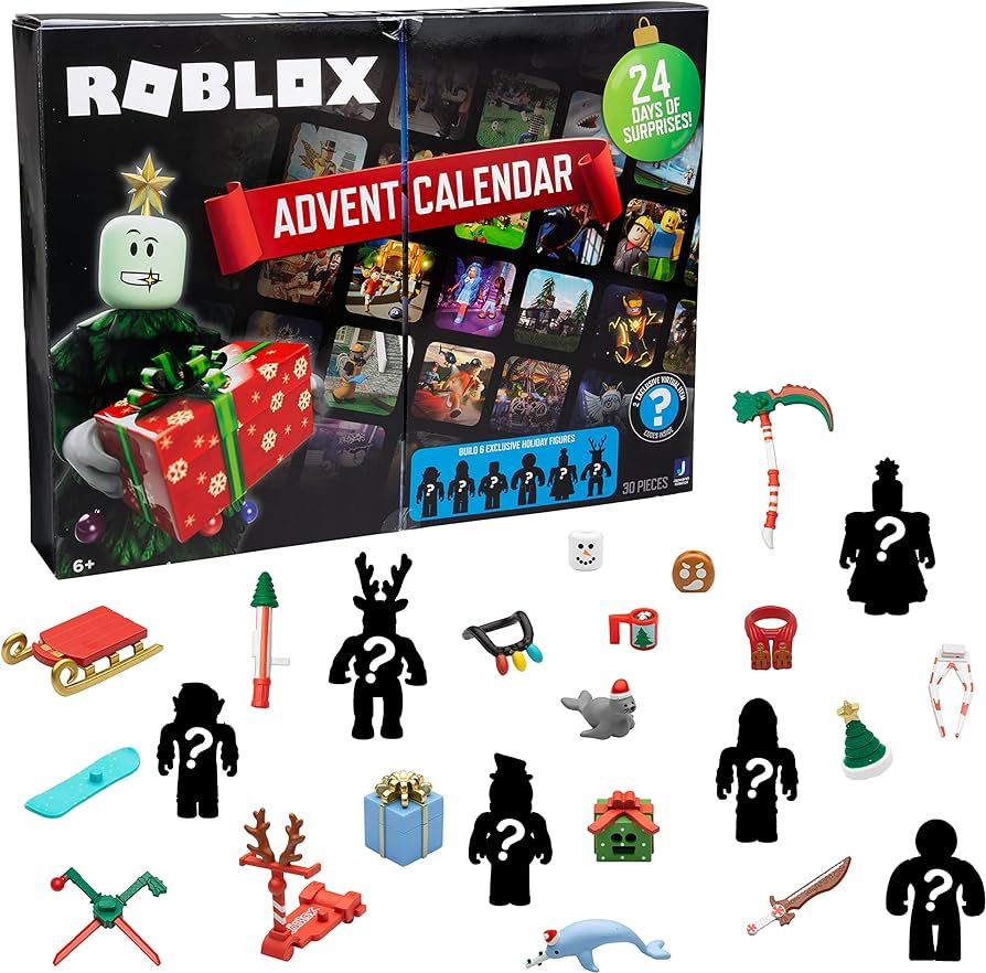 Roblox Holiday Advent Calendar for Kids, 24 Day Gift Playset - Toy Set Includes 6 Figures, 18 Acc... | Amazon (US)