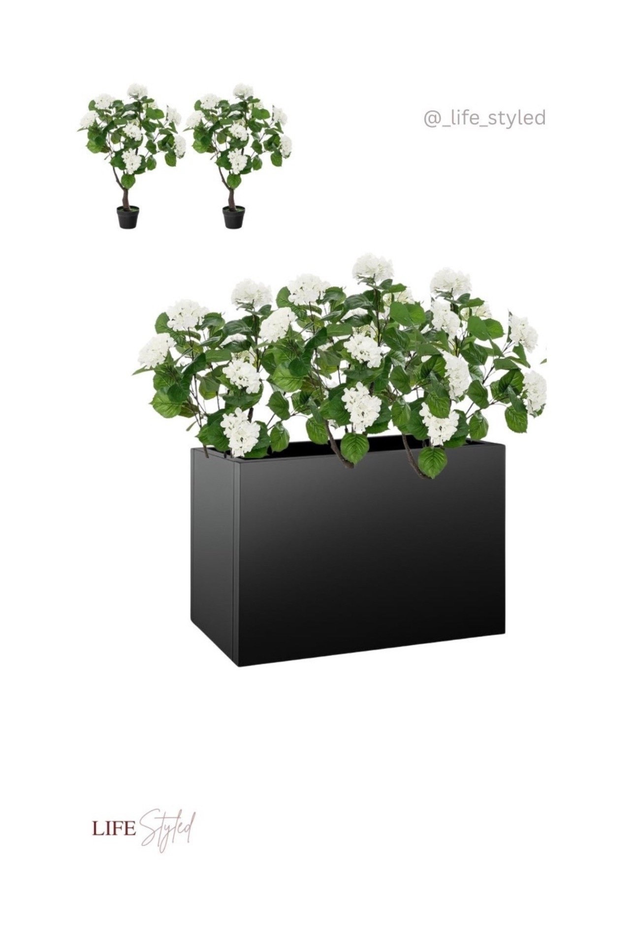 Zero watering, all the vibes 💅✨ These hydrangea trees stay full and pretty year-round, and the tall metal planter gives instant designer energy. 🌸

#LTKHome #LTKSeasonal 

#LTKValentine