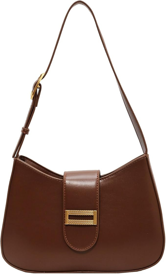 Classic Shoulder Bag,Retro Small Purse,Tote Bag for Women with Zipper Closure | Amazon (US)