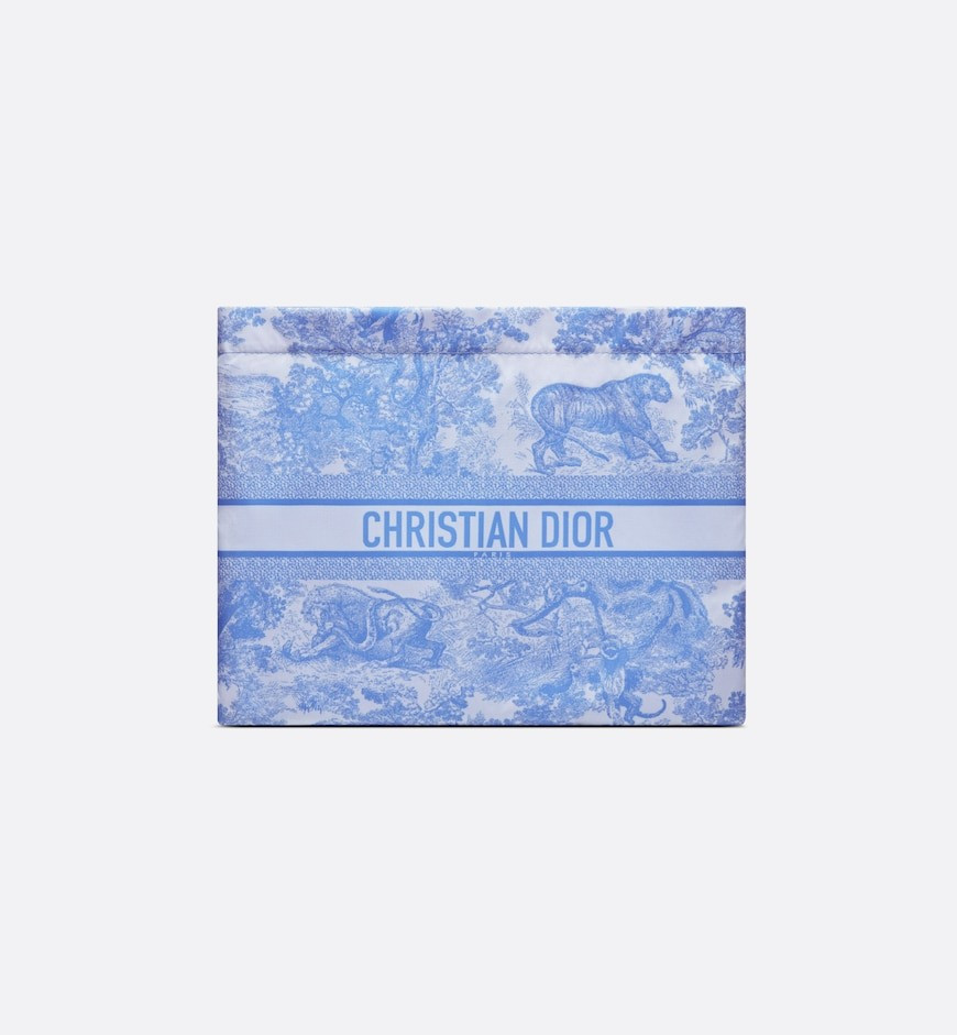 DiorTravel Zipped Pouch Cornflower Blue Technical Fabric with Toile de Jouy Motif | DIOR | Dior Beauty (US)