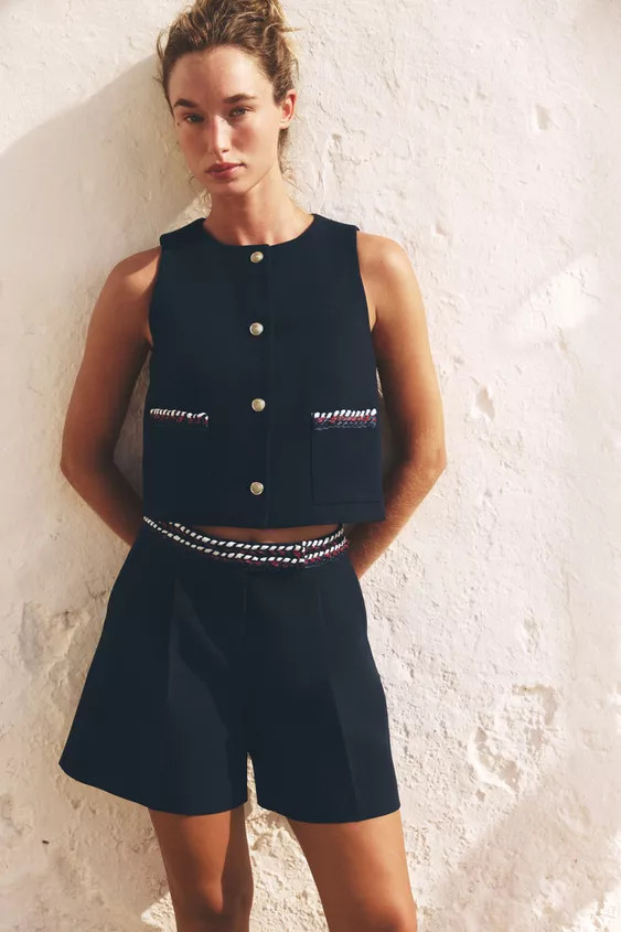 FANCY PIPED TRIM SHORTS | Zara US