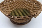 Antique C1930s Hand Woven Seagrass Basket Wood Base Primitive Folk Art 11" | eBay | eBay US