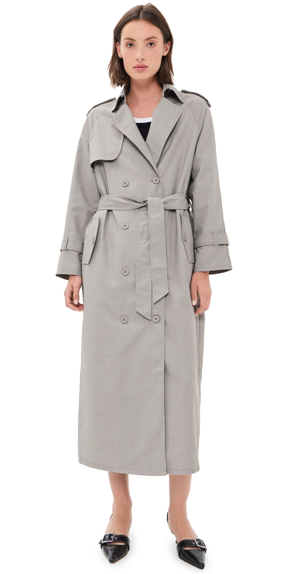 Lioness Penny Trench Coat Ash L | Shopbop