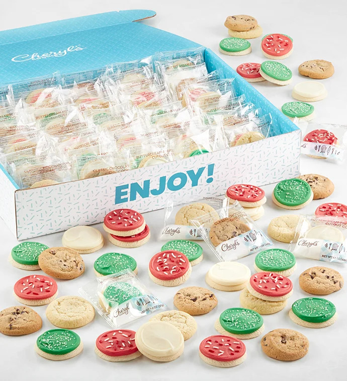 Classic Holiday Cookies - 100 Count, Christmas Gifts by Cheryl's Cookies | Cheryl's